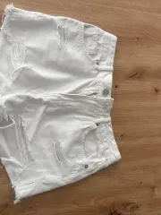 White denim shorts: original phone photo